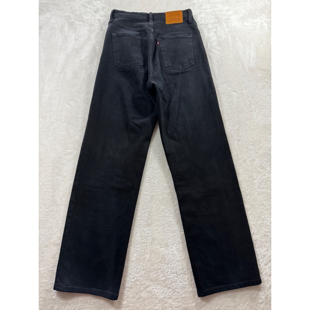 Levi's Womens Ribcage Straight Ankle Black Denim Jeans 26 Meas: 26x28.5 - Picture 2 of 9